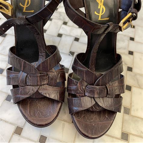 ysl croc heels